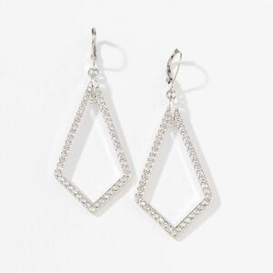 Touchstone Crystal Opening Night Earrings, NEVER WORN. 2 1/4” Long 1953E